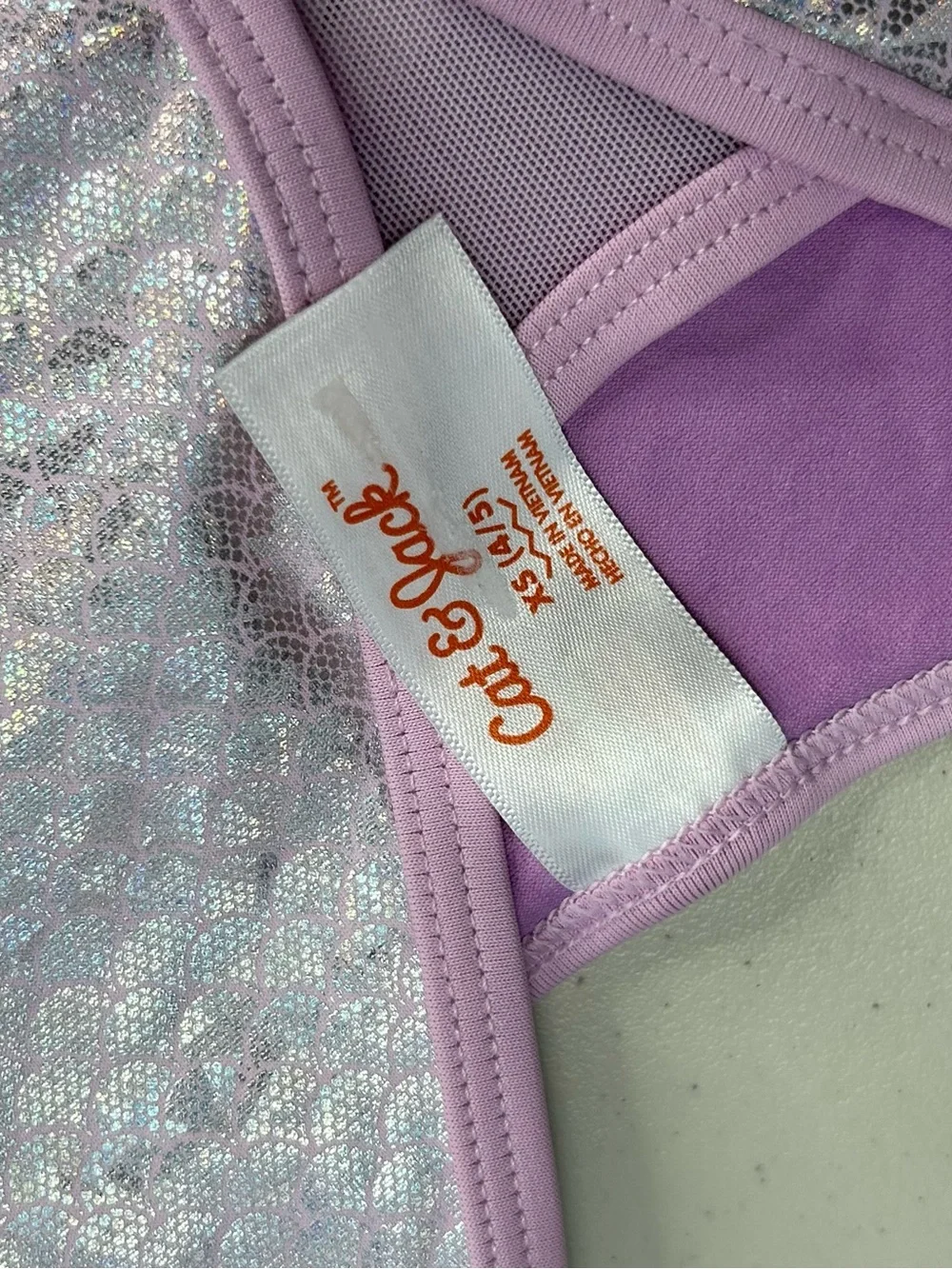 New Cat & Jack Baby Girl 4T Set Of 2 Swimsuits Bathing Suit Tankini Red Purple